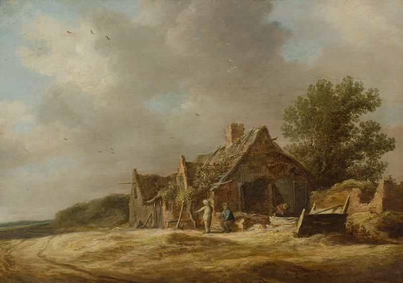 JAN JOSEFSZ VAN GOYEN (DUTCH 1596-1656) | FIGURES WORKING BY FARM COTTAGES Signed with a monogram and dated 1630, oil on panel (Qty: 1) 44.5cm x 31cm (17.5in x 12.25in) | Sold for £62,500*